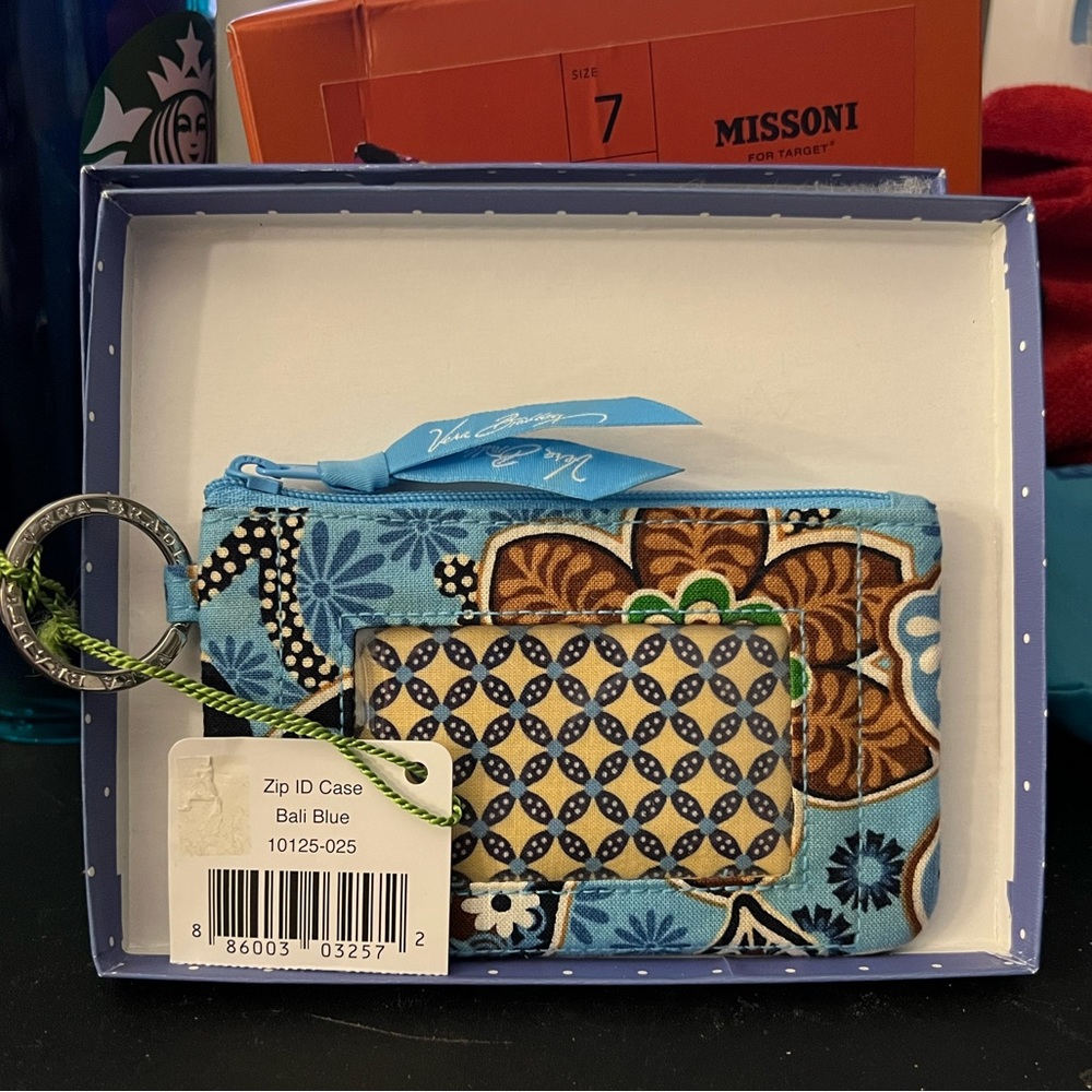 Vera Bradley Zip ID Case Bali Blue NWT DISCONTINUED - Picture 3 of 6